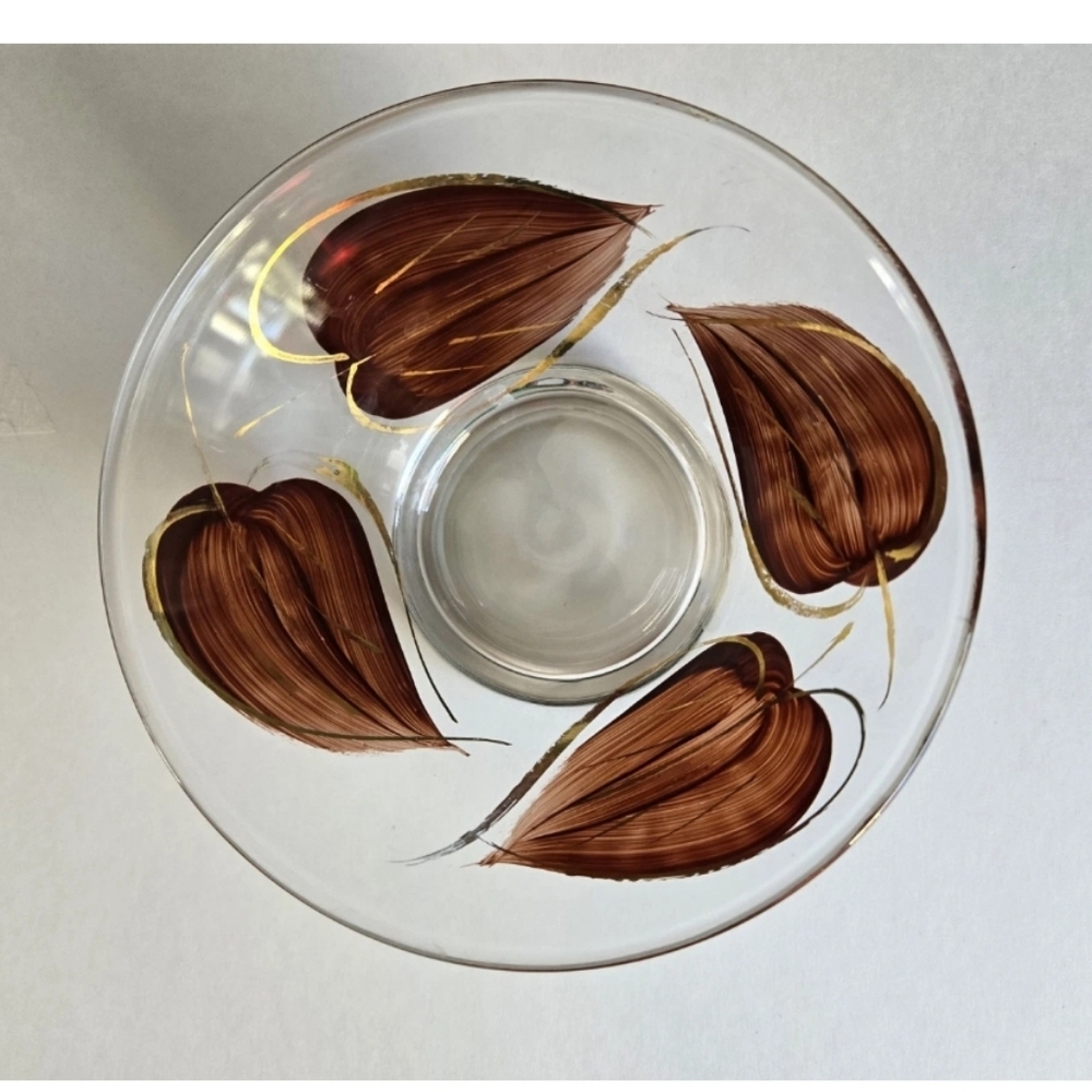 Leaf dip Bowl for Chip and Dip Bowl Set Vintage